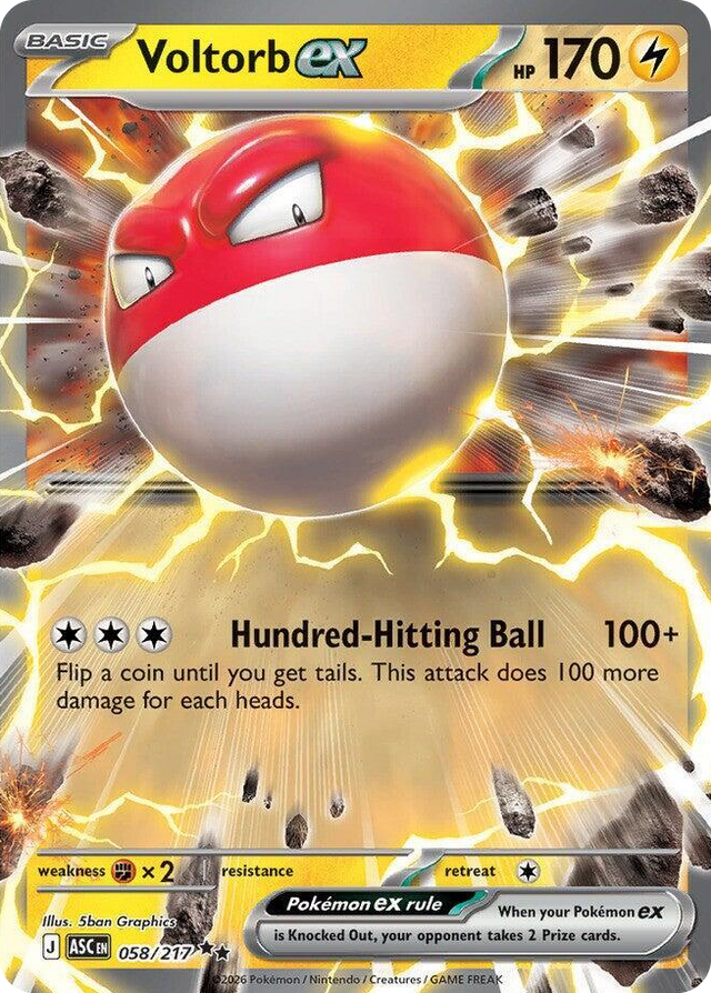 0058 Voltorb ex Double Rare Ascended Heroes