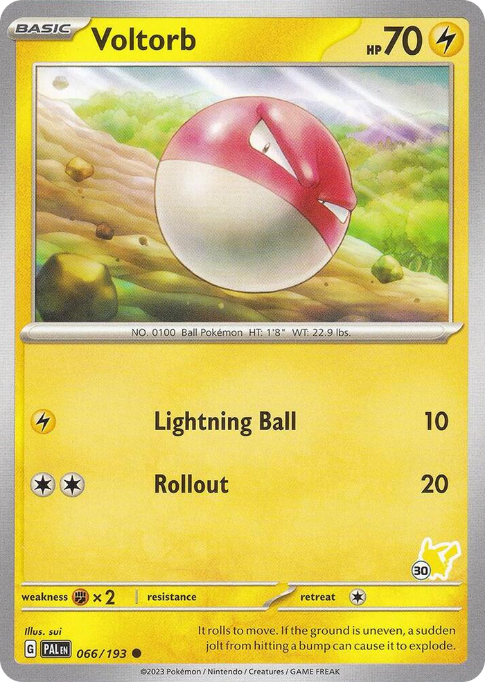 0066 Voltorb - Pikachu 30 Common Battle Academy 2024