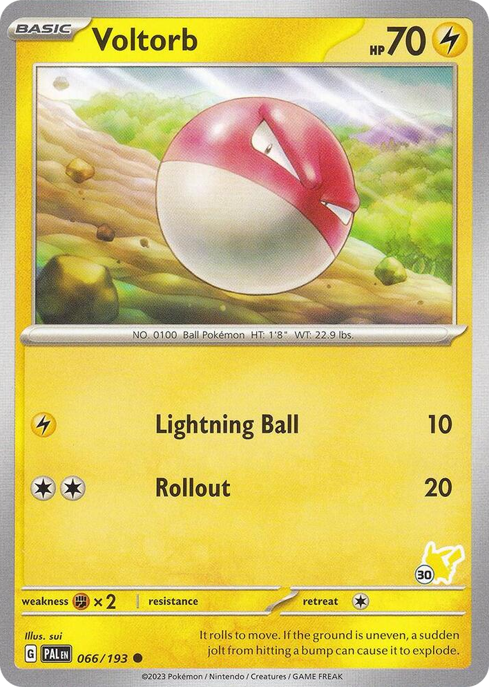 0066 Voltorb - Pikachu 30 Common Battle Academy 2024