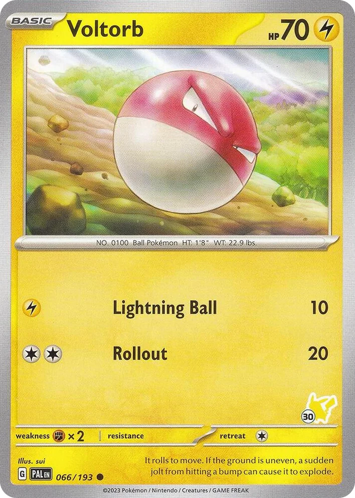 0066 Voltorb - Pikachu 30 Common Battle Academy 2024