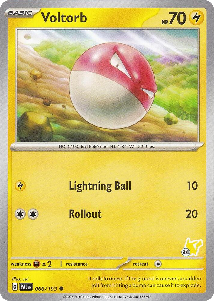 0066 Voltorb - Pikachu 34 Common Battle Academy 2024