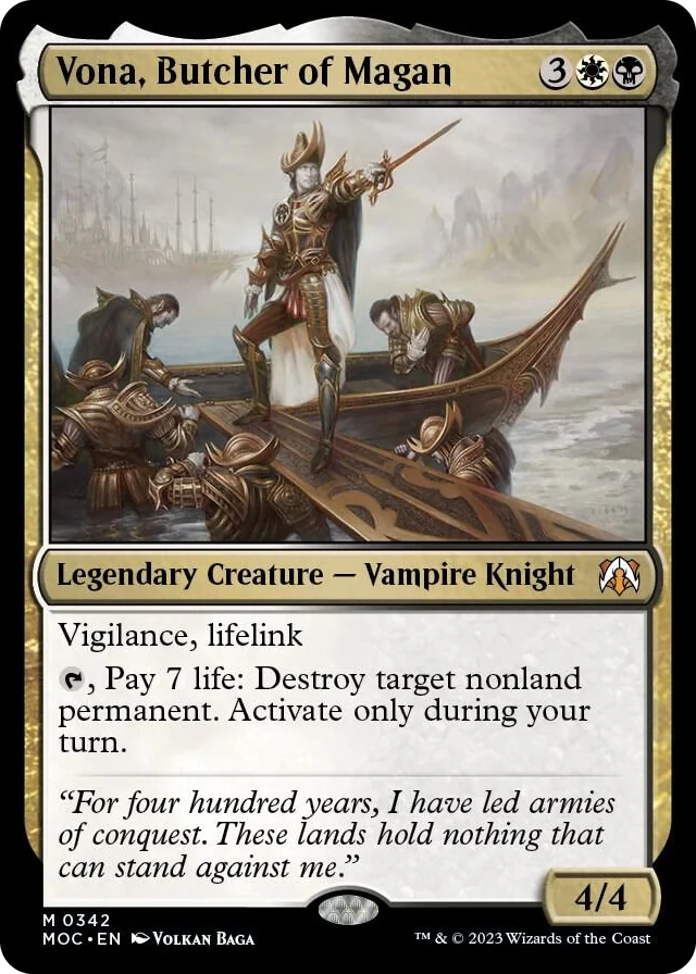 0342 Vona, Butcher of Magan M Commander: March of the Machine