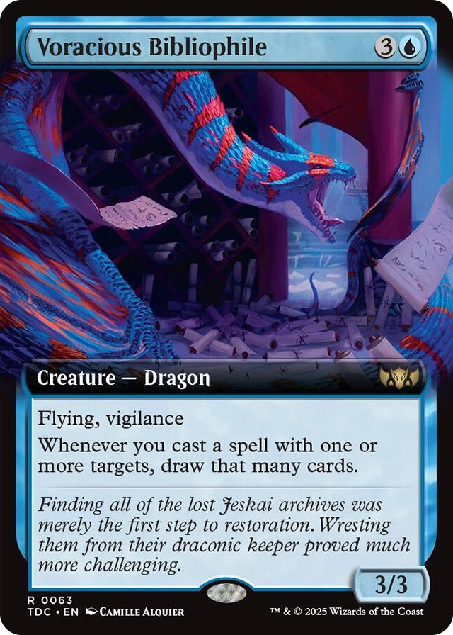 0063 Voracious Bibliophile (Extended Art) R Commander: Tarkir: Dragonstorm
