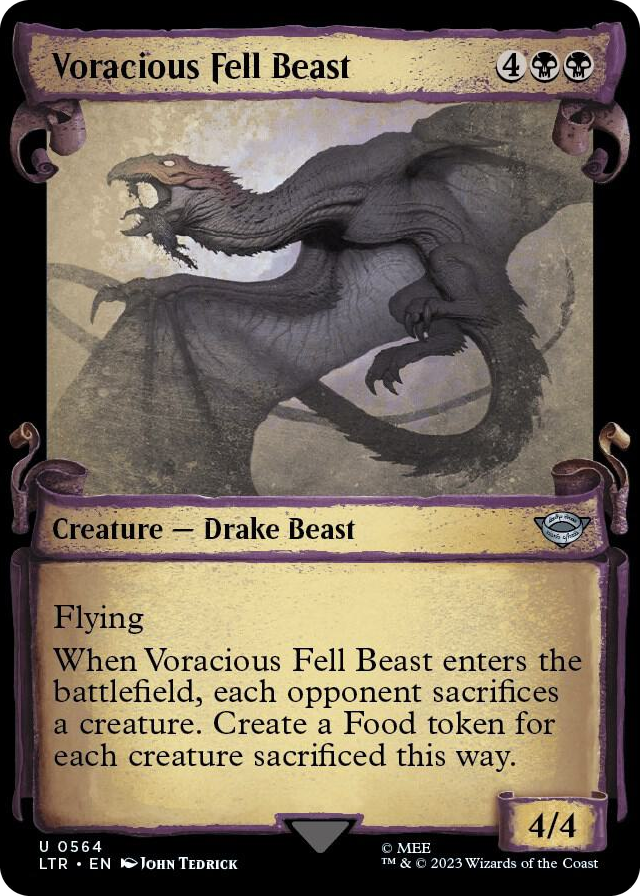 0564 Voracious Fell Beast (Showcase Scrolls) U Universes Beyond: The Lord of the Rings: Tales of Middle-earth