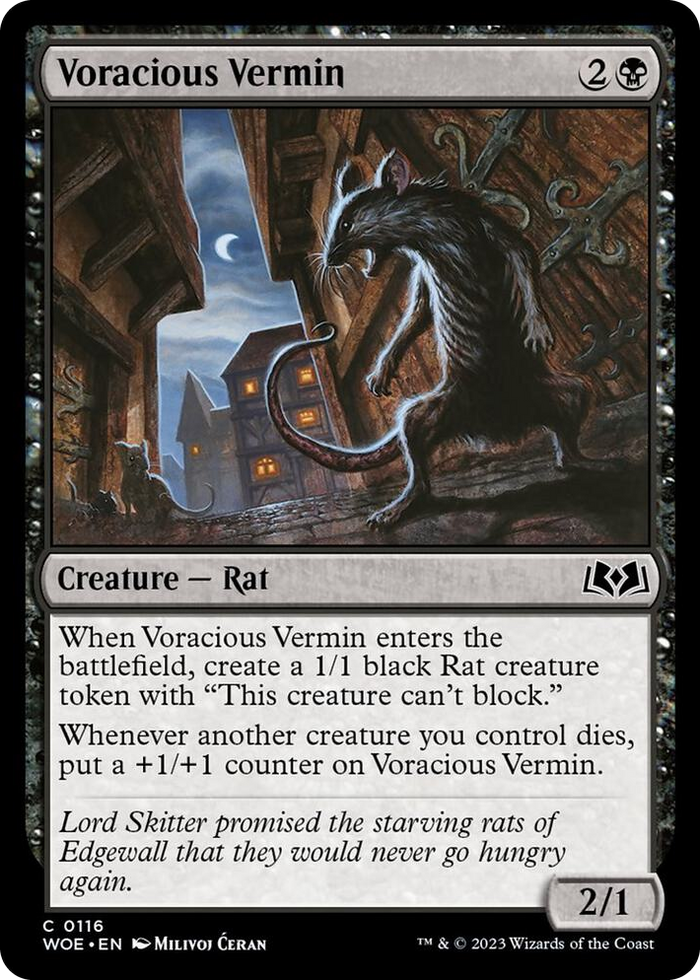 Voracious Vermin #116 C - Wilds of Eldraine Pokemon card