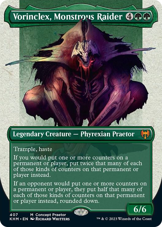 Vorinclex, Monstrous Raider (Concept Praetor) (Step-and-Compleat Foil) #407 M - Phyrexia: All Will Be One Pokemon card