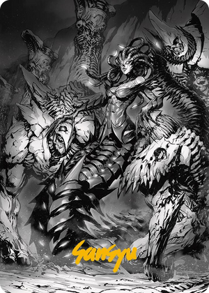 0072 Vraska, Betrayal's Sting Art Card (Gold-Stamped Signature) S Art Series: Phyrexia: All Will Be One