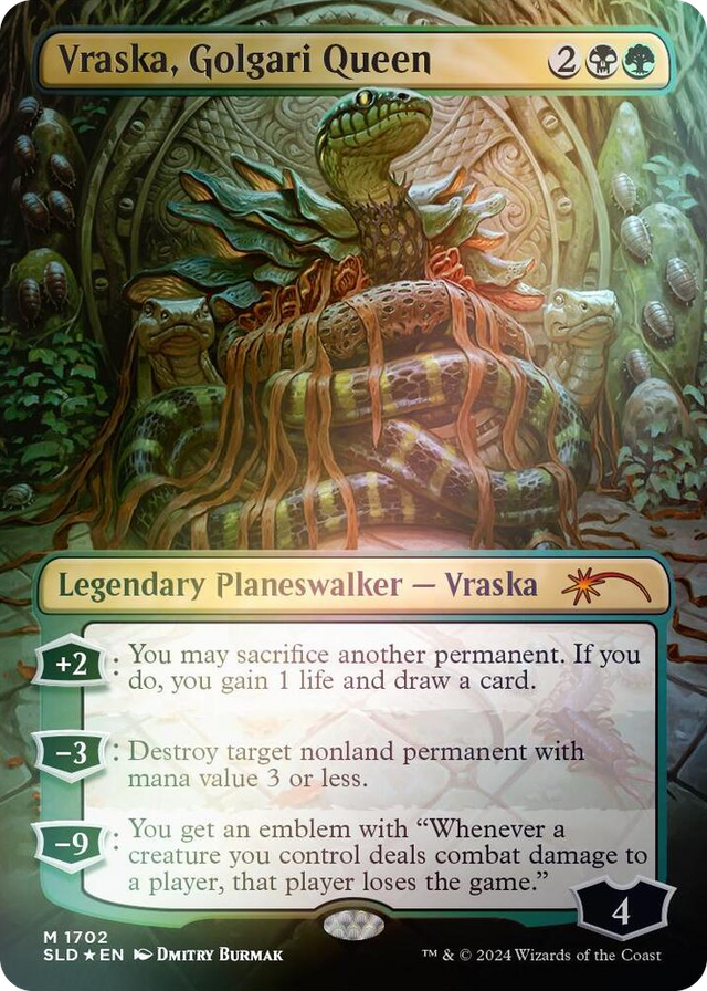 1702 Vraska, Golgari Queen (1702) (Rainbow Foil) M Secret Lair Drop Series