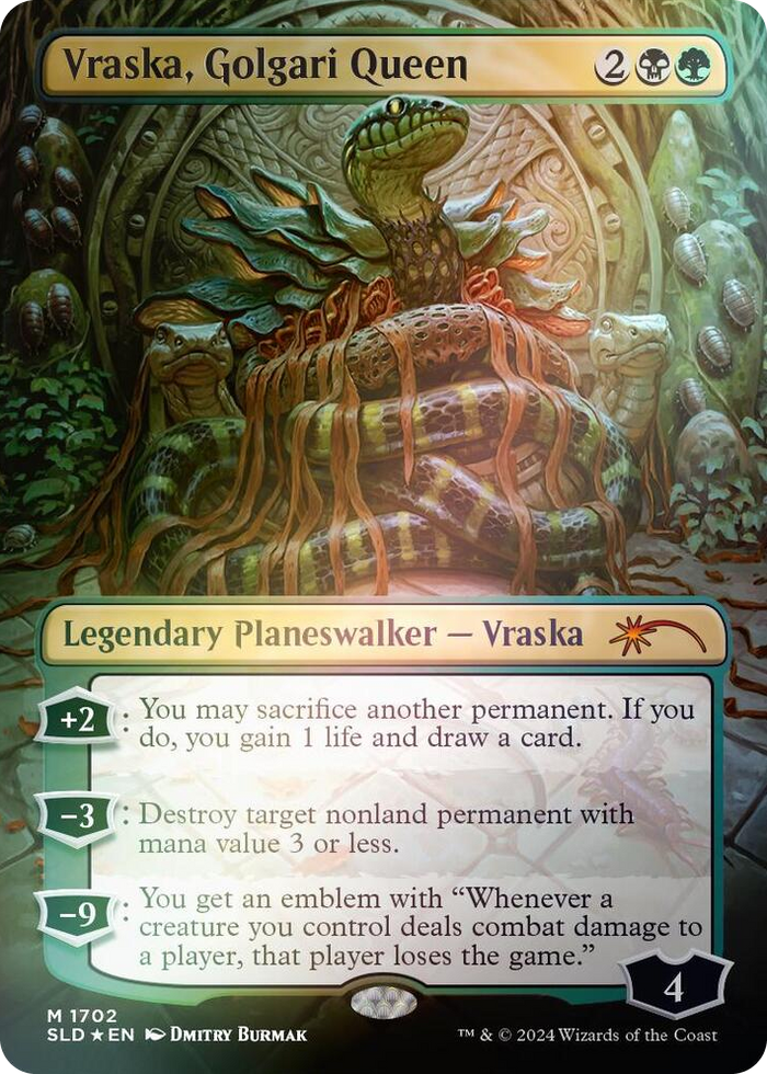 Vraska, Golgari Queen (1702) (Rainbow Foil) #1702 M - Secret Lair Drop Series Pokemon card