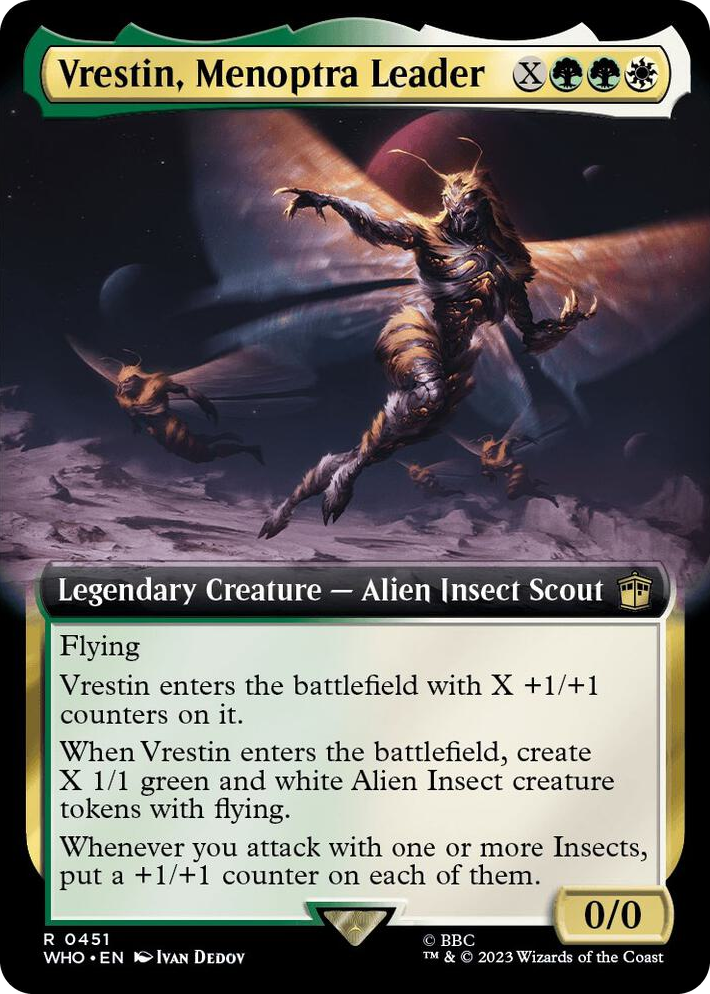 0451 Vrestin, Menoptra Leader (Extended Art) R Universes Beyond: Doctor Who