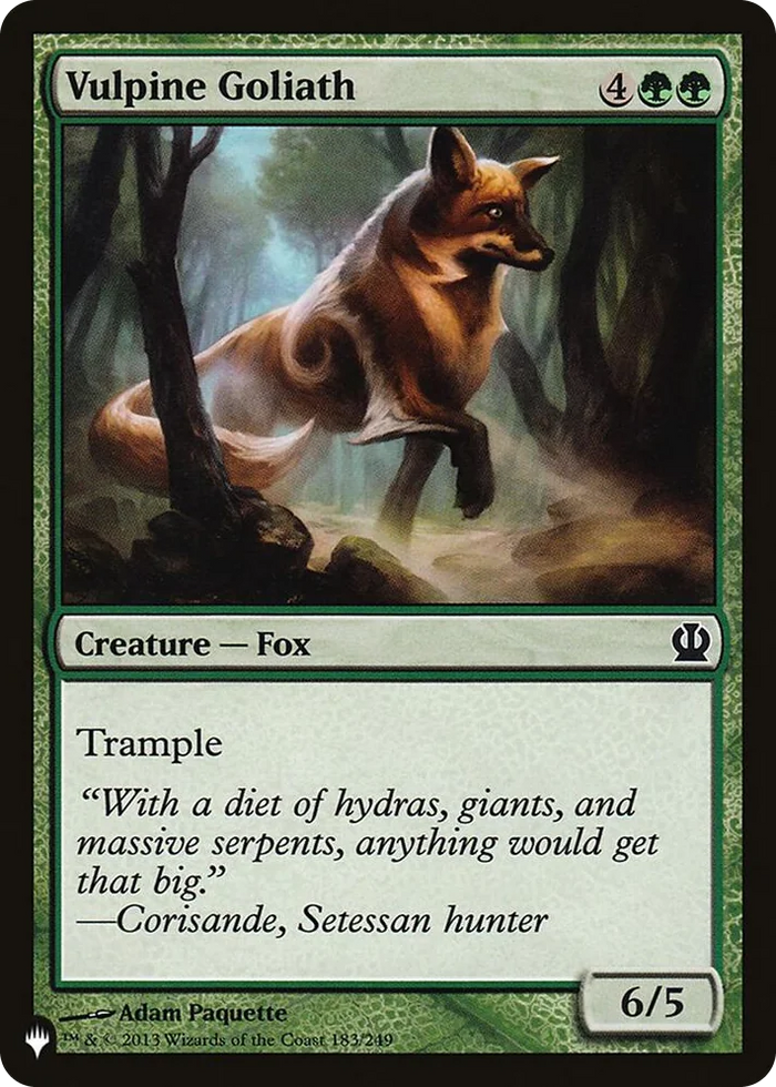0183 Vulpine Goliath C The List Reprints