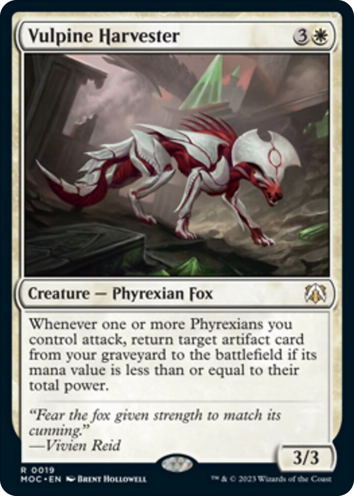 Vulpine Harvester #19 R - Commander: March of the Machine Pokemon card