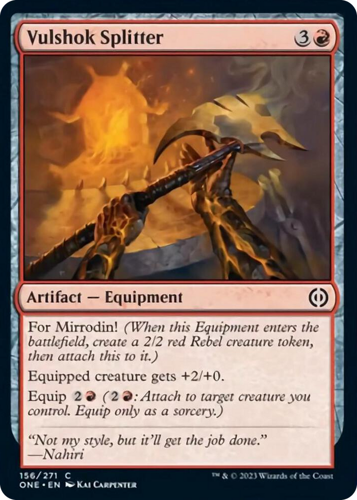 Vulshok Splitter #156 C - Phyrexia: All Will Be One Pokemon card