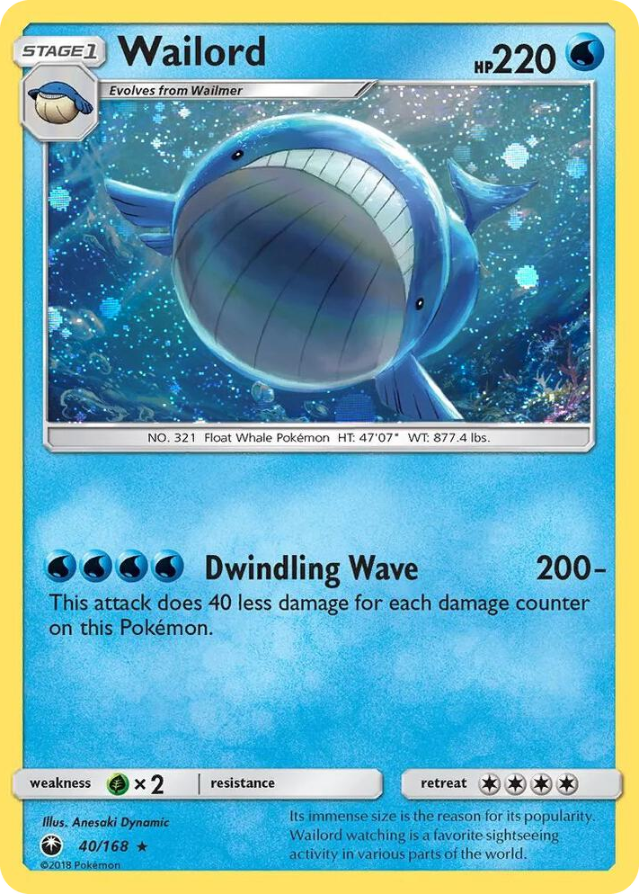 0040 Wailord - 40/168 (Cosmos Holo) Promo Blister Exclusives