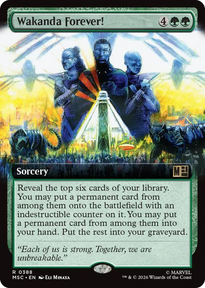 Wakanda Forever! (Extended Art) #388 R - Commander: Marvel Super Heroes Pokemon card