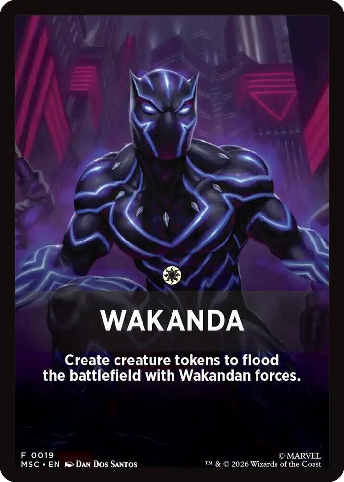 Wakanda Theme Card #19 T - Commander: Marvel Super Heroes Pokemon card