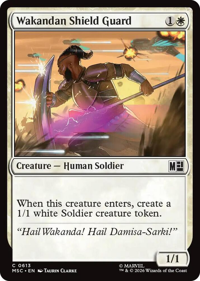 Wakandan Shield Guard #613 C - Commander: Marvel Super Heroes Pokemon card