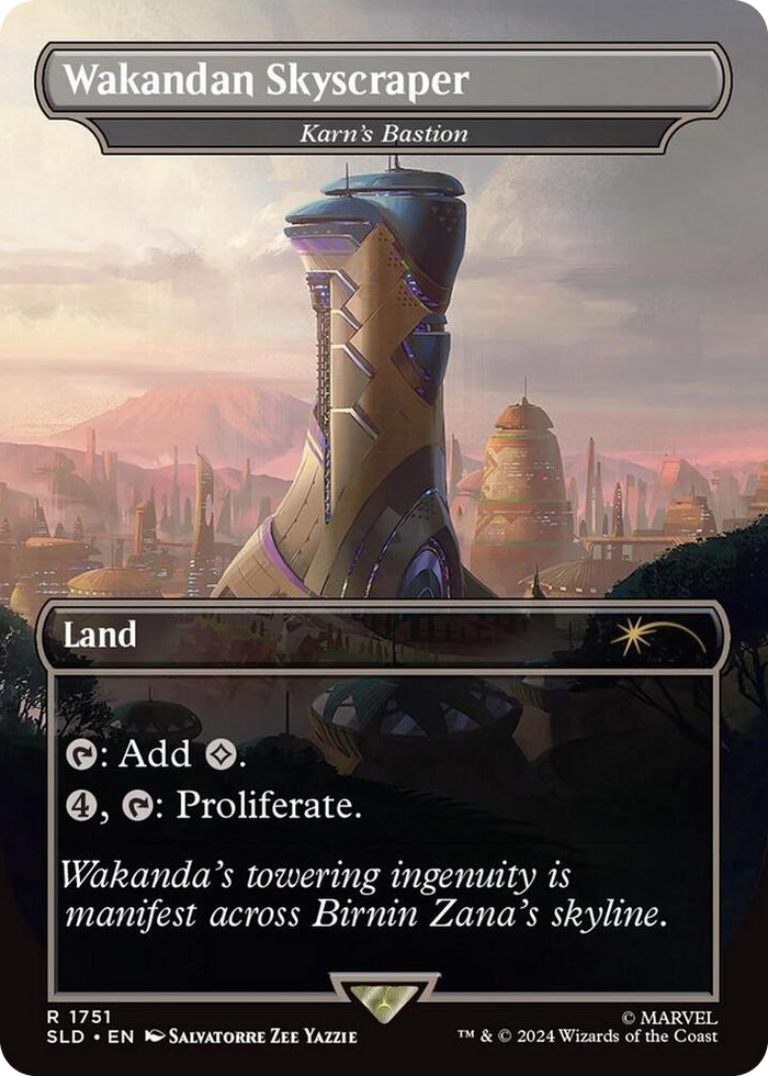 Wakandan Skyscraper - Karn's Bastion #1751 R - Secret Lair Drop Series Pokemon card
