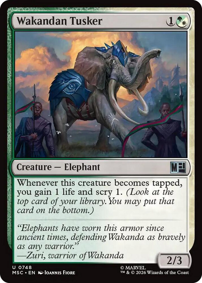 Wakandan Tusker #748 U - Commander: Marvel Super Heroes Pokemon card