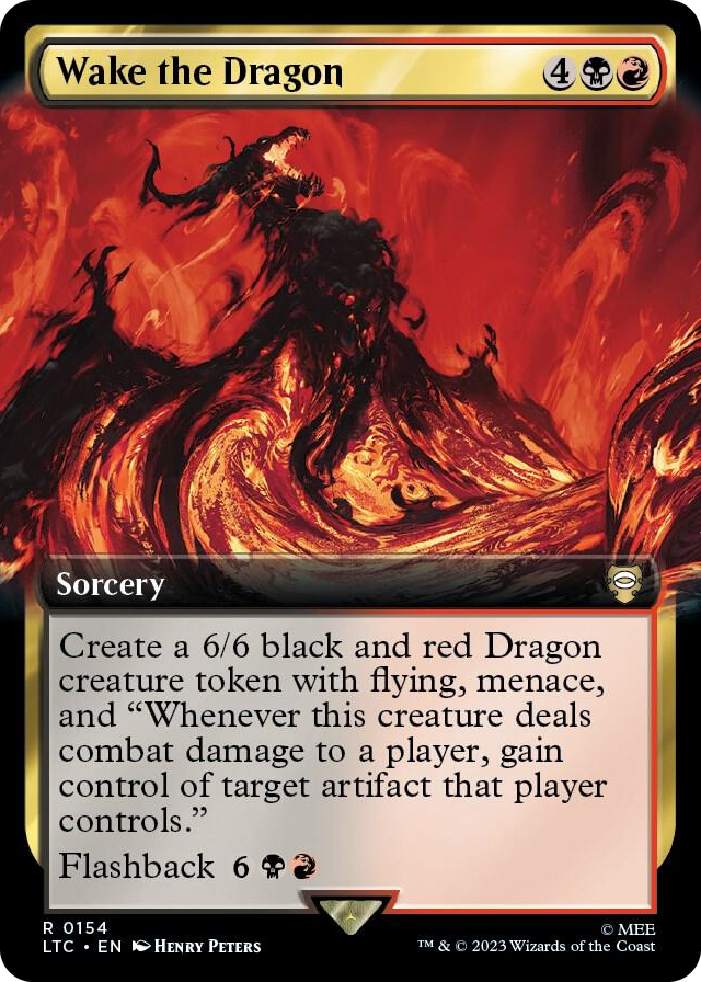 Wake the Dragon (Extended Art) #154 R - Commander: The Lord of the Rings: Tales of Middle-earth Pokemon card