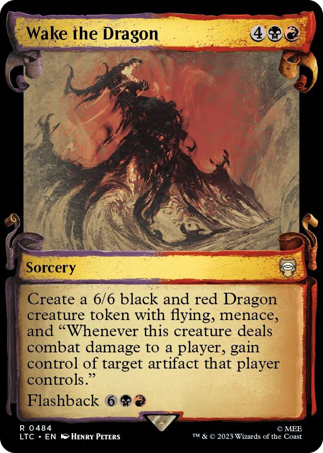 Wake the Dragon (Showcase Scrolls) #484 R - Commander: The Lord of the Rings: Tales of Middle-earth Pokemon card