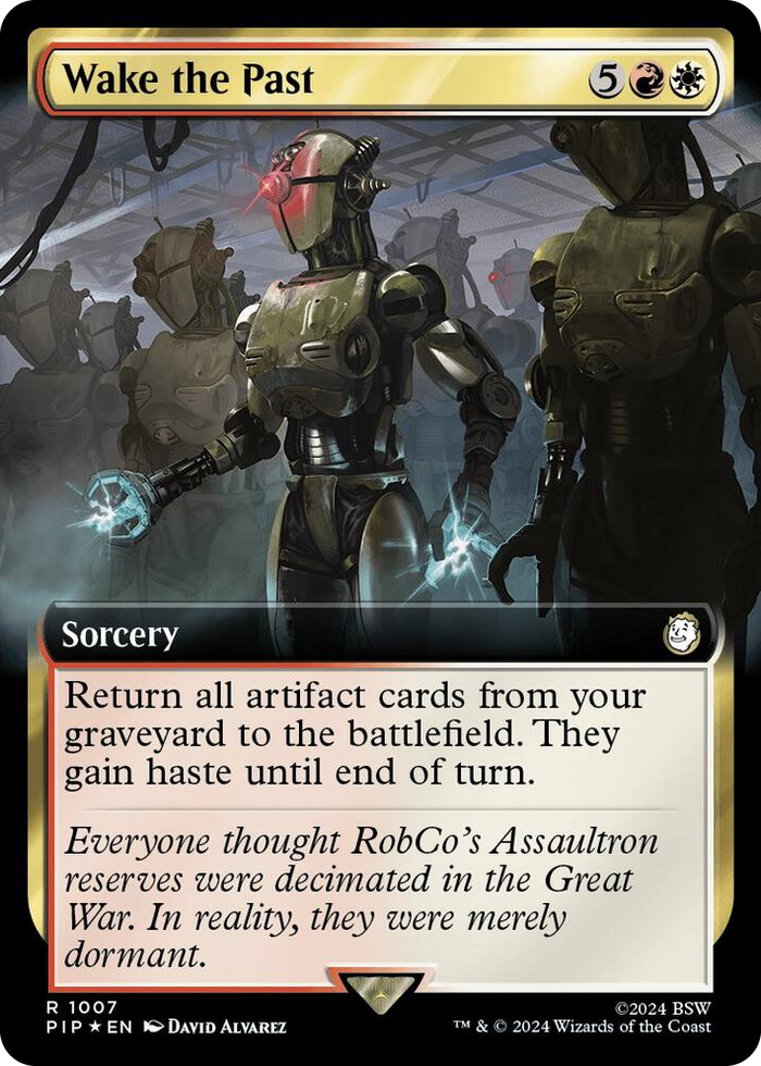 Wake the Past (Extended Art) (Surge Foil) #1007 R - Universes Beyond: Fallout Pokemon card