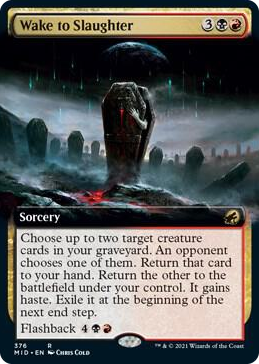 0376 Wake to Slaughter (Extended Art) R Innistrad: Midnight Hunt