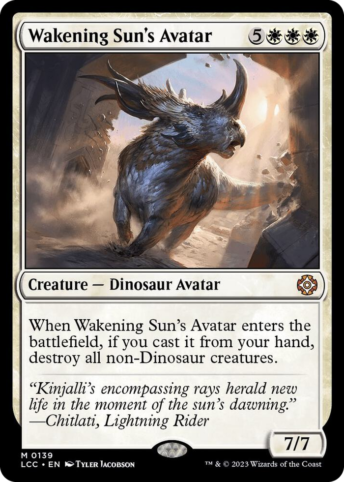 Wakening Sun's Avatar #139 M - Commander: The Lost Caverns of Ixalan Pokemon card