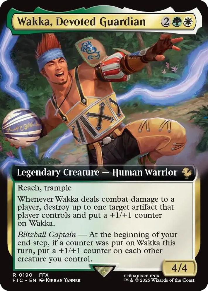 0190 Wakka, Devoted Guardian (Extended Art) R Commander: FINAL FANTASY