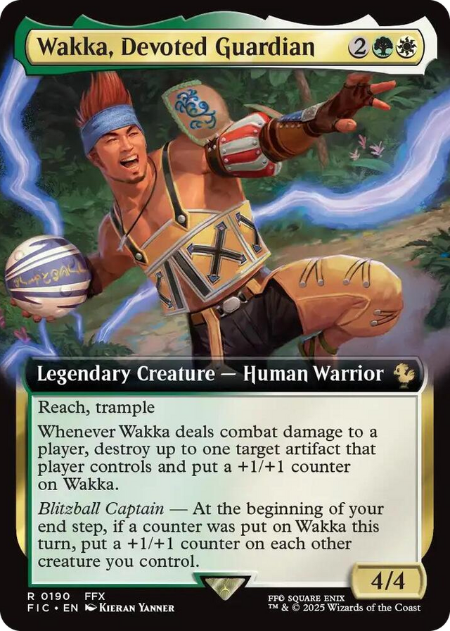 0190 Wakka, Devoted Guardian (Extended Art) R Commander: FINAL FANTASY