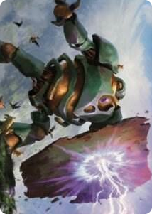 0058 Walking Bulwark Art Card S Art Series: Dominaria United