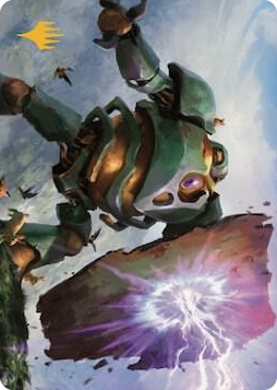 0058 Walking Bulwark Art Card (Gold-Stamped Signature) S Art Series: Dominaria United