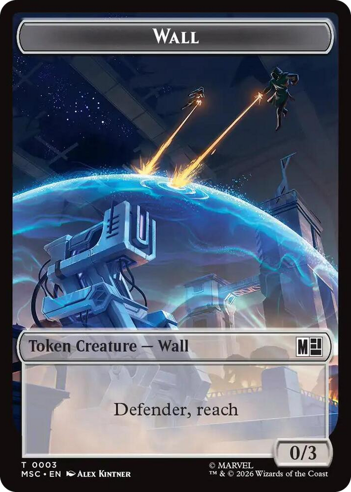 Wall (0003) // Merfolk (0006) Double-Sided Token #3 T - Commander: Marvel Super Heroes Pokemon card