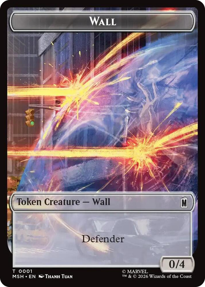Wall // Alien Double-Sided Token #1 T - Marvel Super Heroes Pokemon card