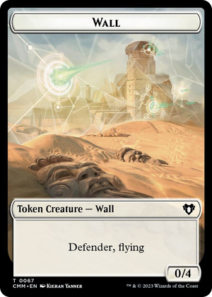 0067 Wall // Kor Ally Double-Sided Token T Commander Masters
