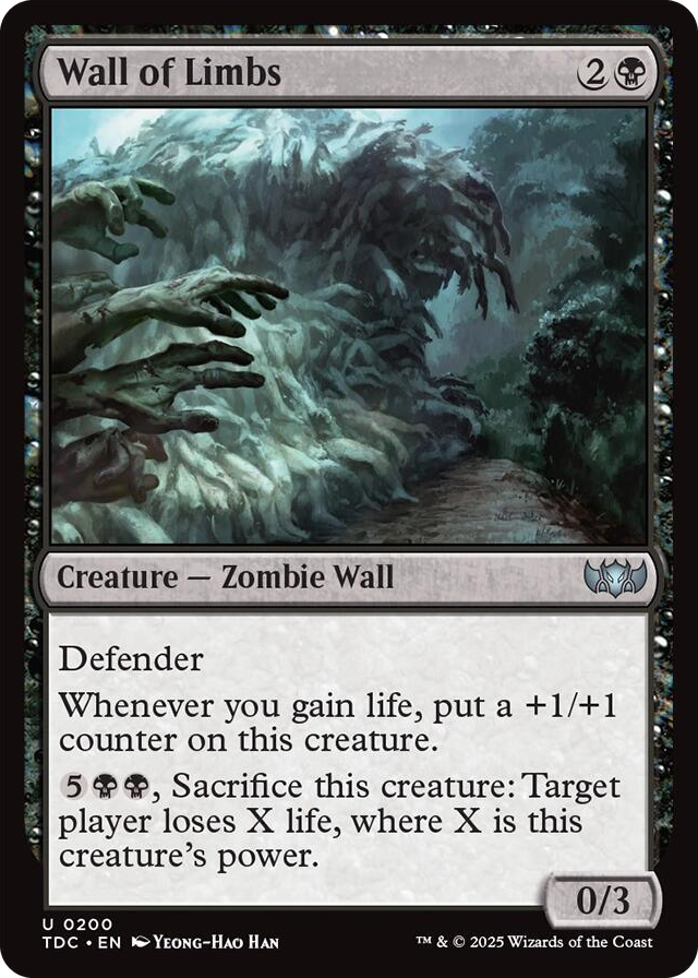 0200 Wall of Limbs U Commander: Tarkir: Dragonstorm