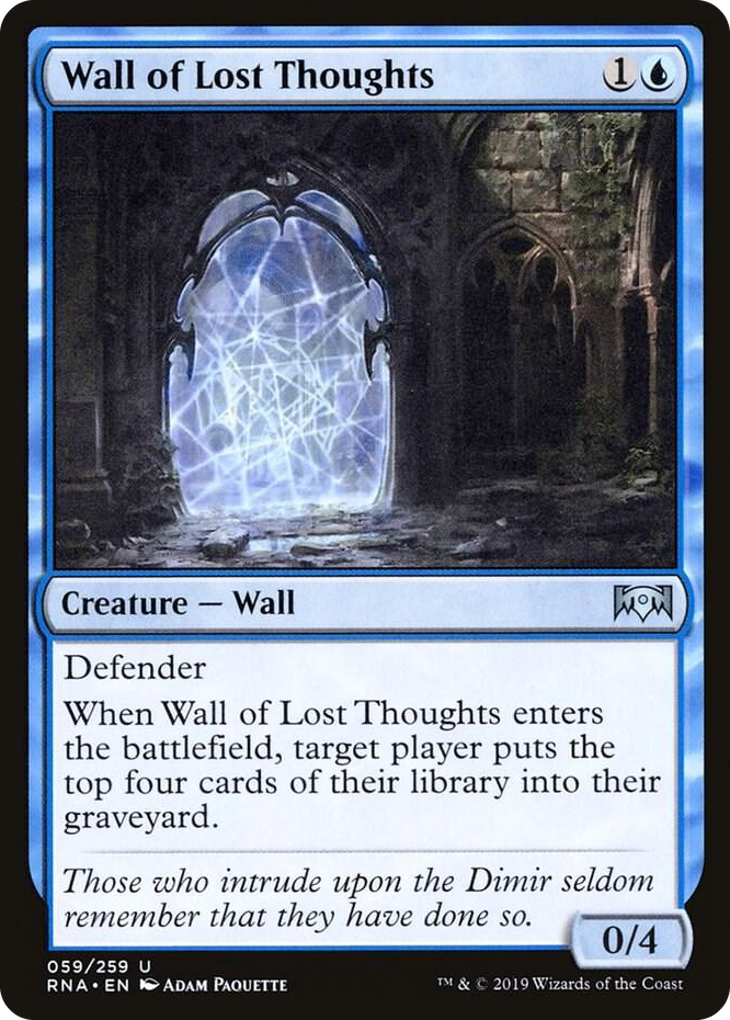0059 Wall of Lost Thoughts U Ravnica Allegiance