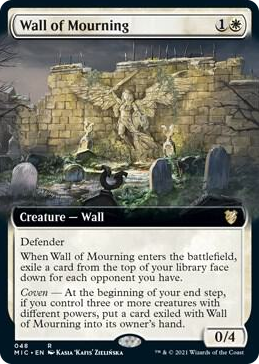 0048 Wall of Mourning (Extended Art) R Commander: Innistrad: Midnight Hunt