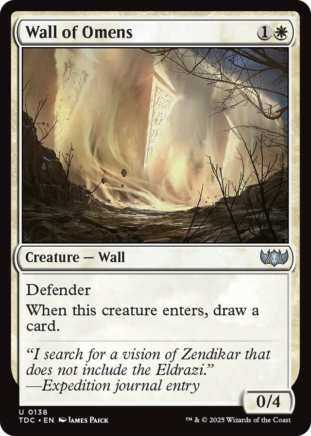 0138 Wall of Omens U Commander: Tarkir: Dragonstorm