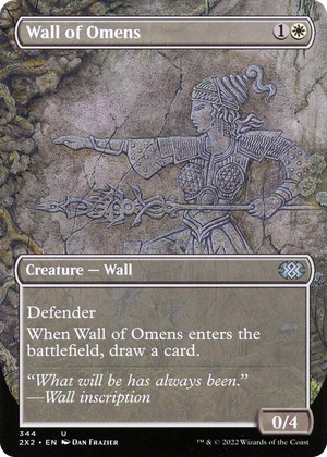 0344 Wall of Omens (Borderless) U Double Masters 2022