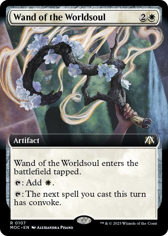 Wand of the Worldsoul (Extended Art) #107 R - Commander: March of the Machine Pokemon card