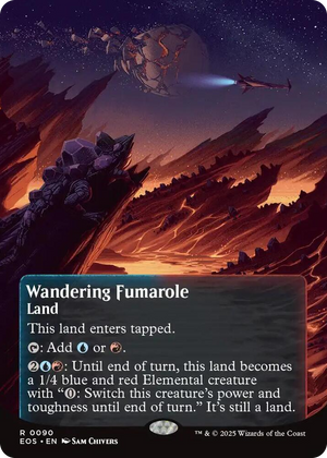 0090 Wandering Fumarole (0090) (Borderless) R Edge of Eternities: Stellar Sights