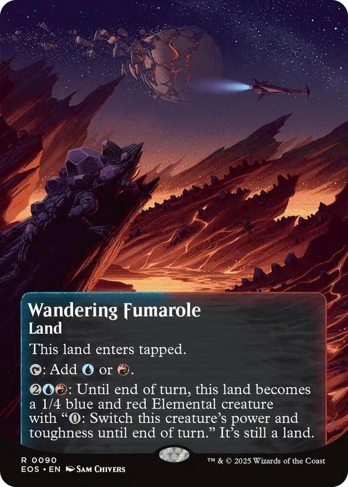 Wandering Fumarole (0090) (Borderless) #90 R - Edge of Eternities: Stellar Sights Pokemon card
