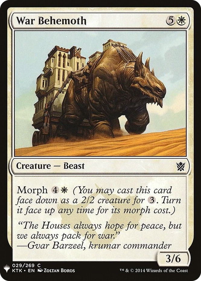 0029 War Behemoth C The List Reprints