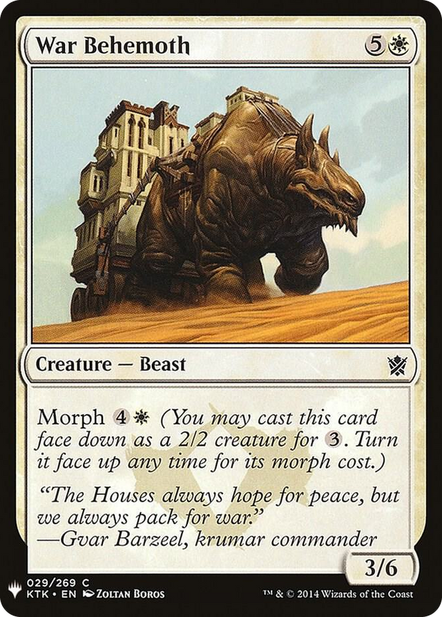 0029 War Behemoth C The List Reprints