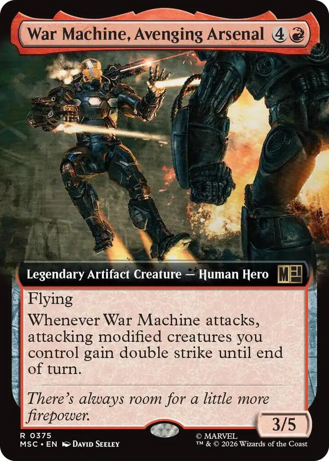 0375 War Machine, Avenging Arsenal (Extended Art) R Commander: Marvel Super Heroes