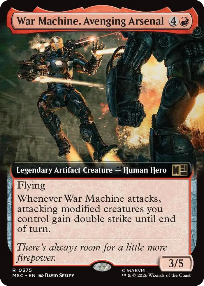 War Machine, Avenging Arsenal (Extended Art) #375 R - Commander: Marvel Super Heroes Pokemon card