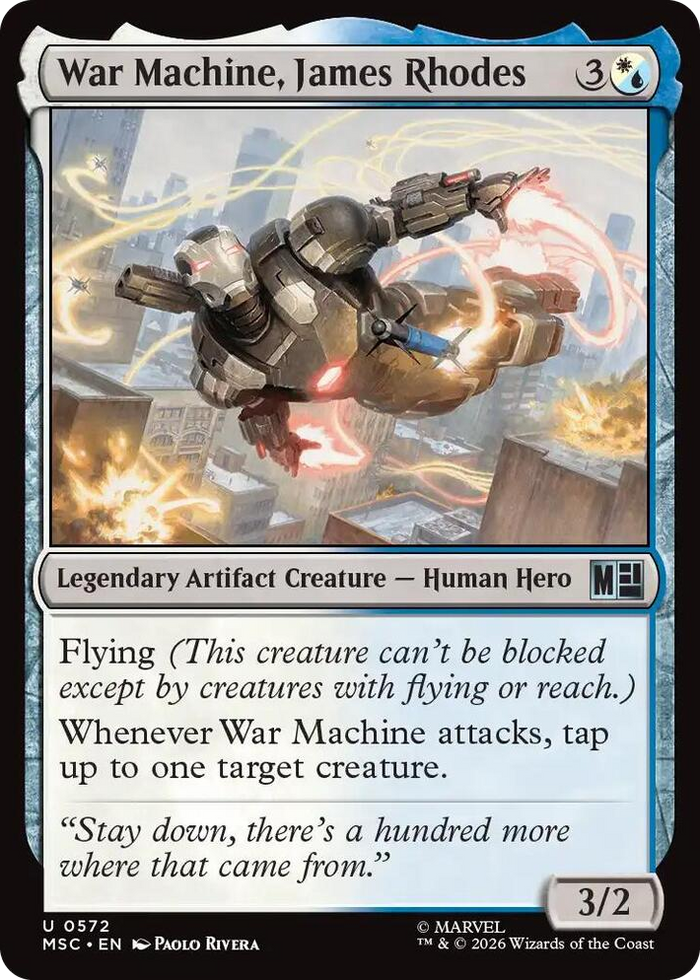 War Machine, James Rhodes #572 U - Commander: Marvel Super Heroes Pokemon card