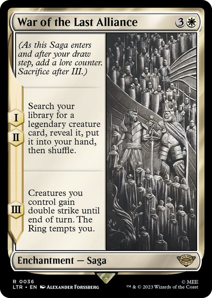 War of the Last Alliance #36 R - Universes Beyond: The Lord of the Rings: Tales of Middle-earth Pokemon card