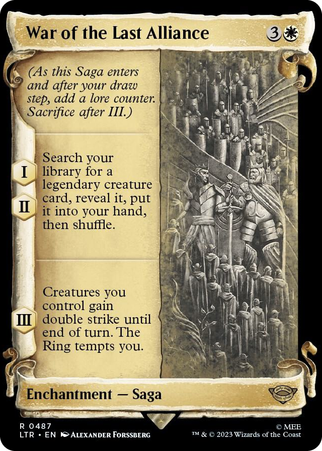 War of the Last Alliance (Showcase Scrolls) #487 R - Universes Beyond: The Lord of the Rings: Tales of Middle-earth Pokemon card